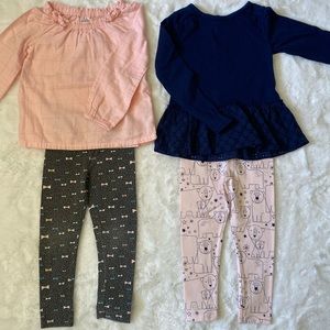 3T outfits Carter’s and Cat & Jack. lot of 4 pieces